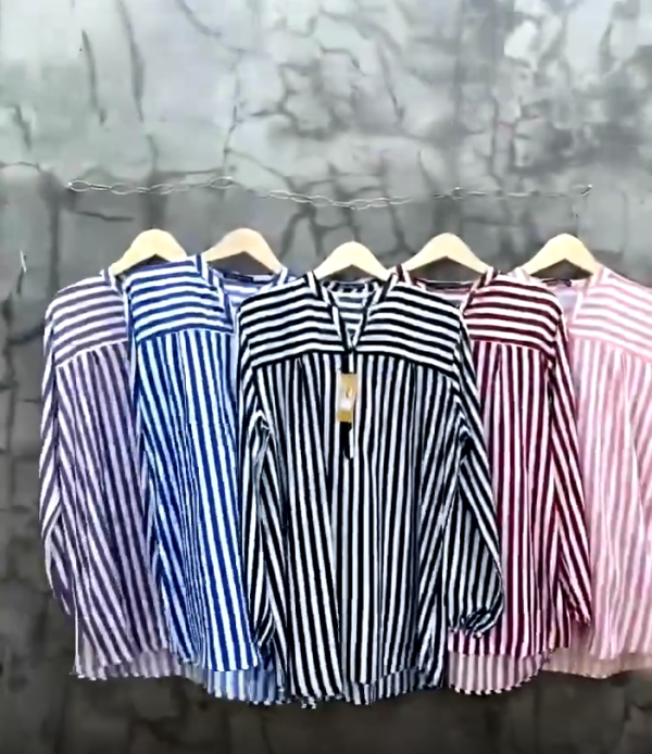 KEMEJA SALUR WANITA KEKINIAN ATASAN TERBARU KANCING AKTIF MONALISA T-SHIRT MOTIF KOREAN STYLE