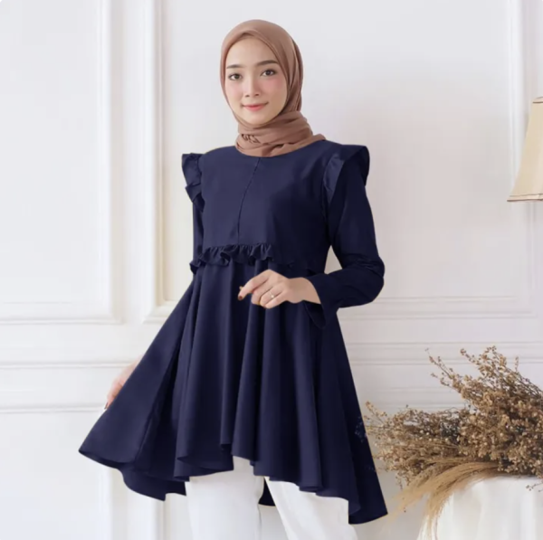 BAJU ATASAN KONDANGAN WANITA EVA TUNIK BAHAN MOSSCRAPE